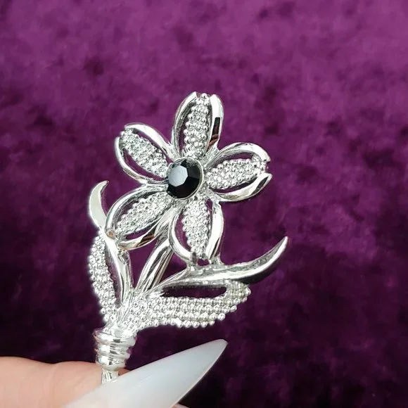 Vintage Silver Tone Daisy Pin Brooch Sara Coventry - Picture 5 of 5